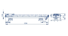 Overhead traveling crane with lifting capacity of 20 t