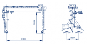 Gantry crane with lifting capacity of 100+10 T-3